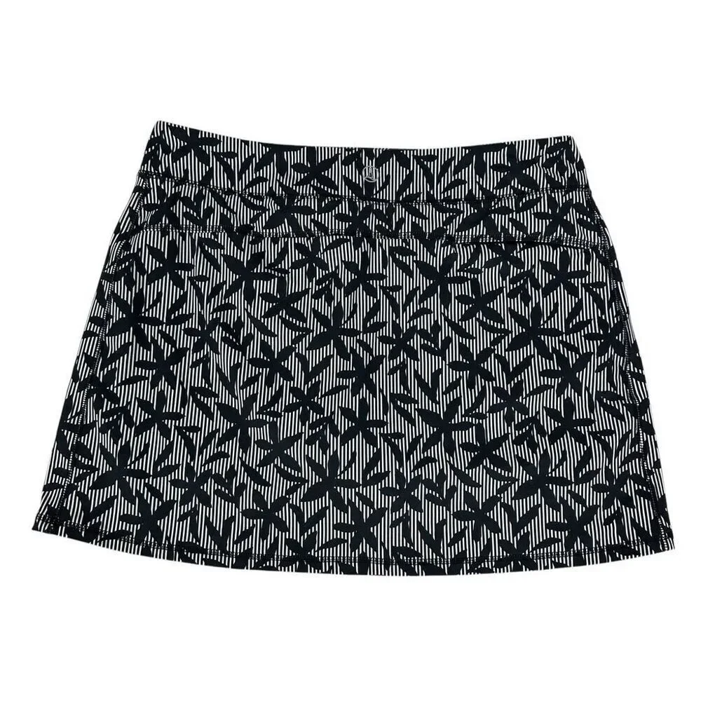 Lands End Black White Skort size Large